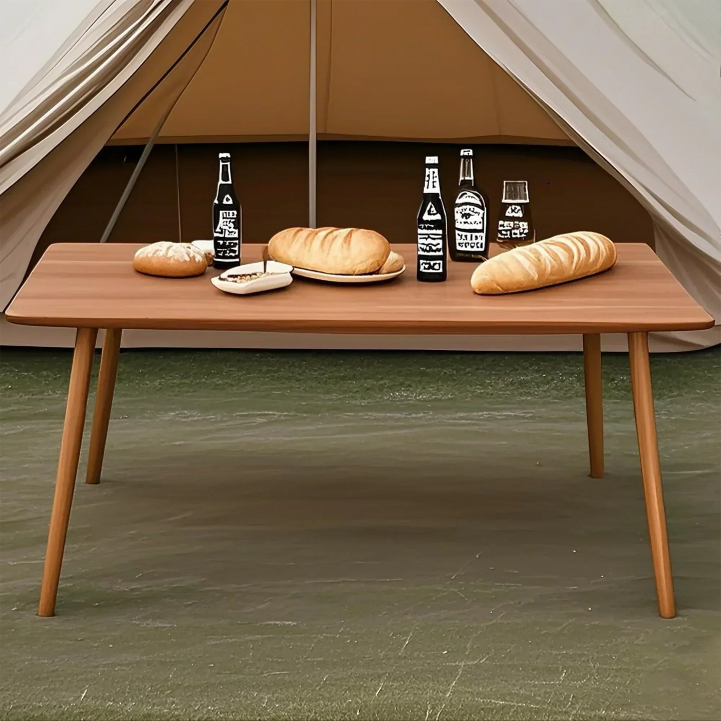 Small Foldable Bamboo Table Folding Coffee Table Bedside Computer Table