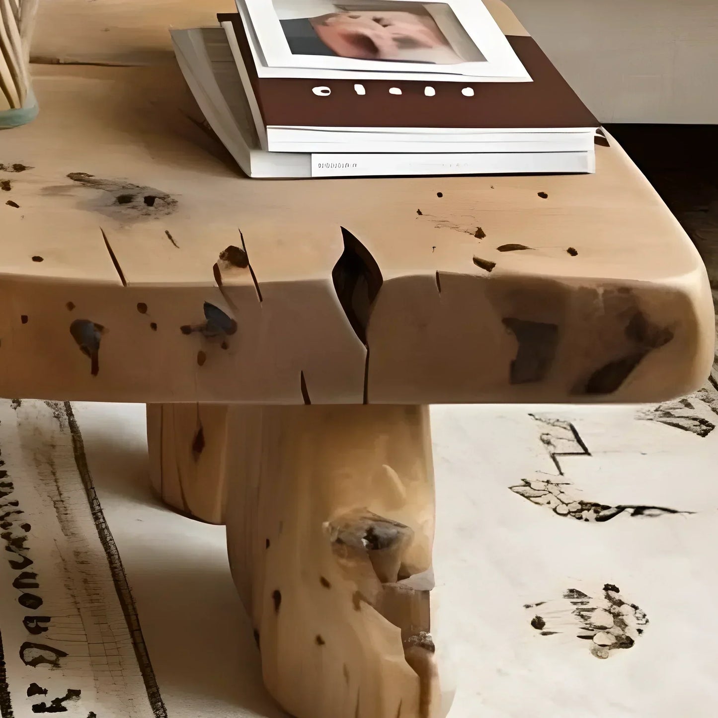 Solid wood sofa table