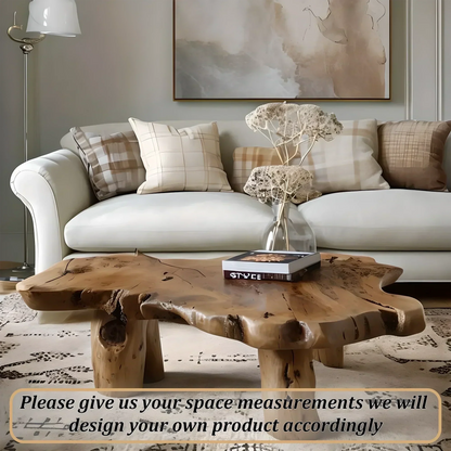 Sofa table with monolithic table top, modern table 