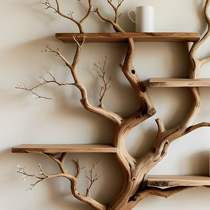 Modern Tree Bookshelf – Artistic Wooden Bookcase, Minimalist & Natural Design 
