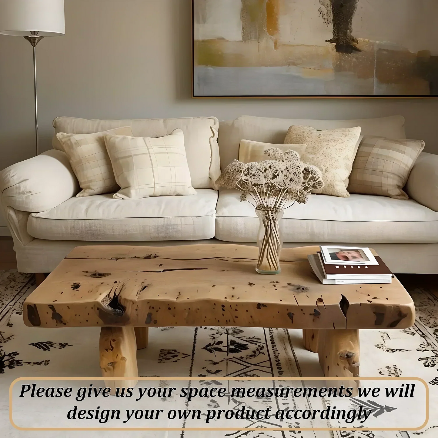 Solid wood sofa table 