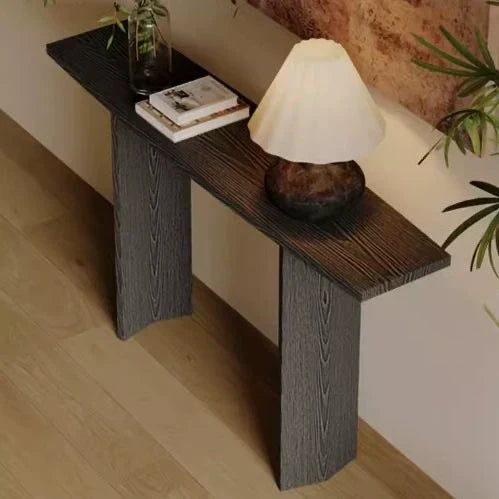 Wabi-Sabi Solid Wood Console Table – Minimalist Entryway - Rustira