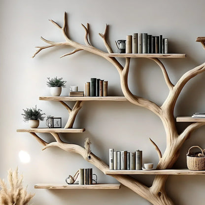Bookshelf, Bookcase, Tree bookcase, Wooden bookshelf, Wall-mounted bookcase, Wooden bookshelf 