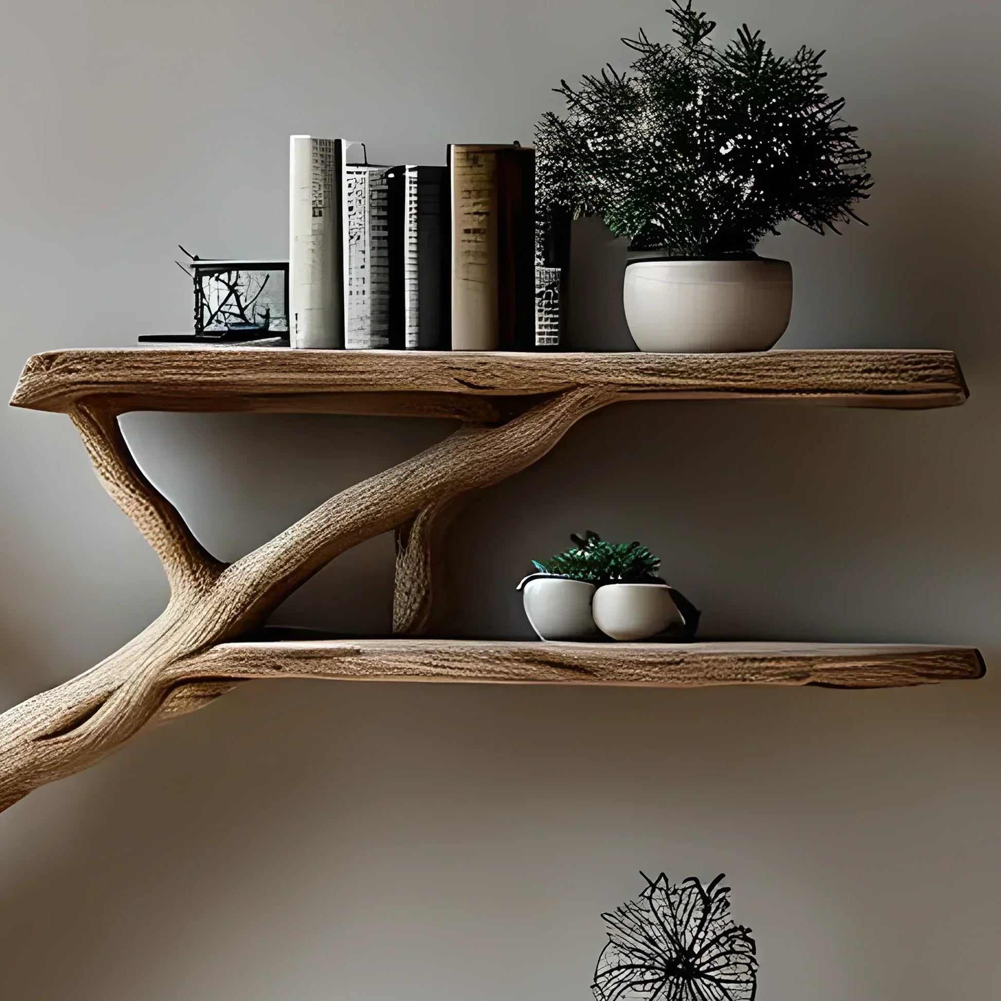 Bookshelf, Bookcase, Tree bookcase, Wooden bookshelf, Wall-mounted bookcase, Wooden bookshelf 